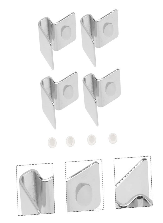 BUGUUYO Stainless Steel Fish Tank Cover Brackets 4Pcs Aquarium Lid Clips Secure Support for Glass Aquarium Lid Easy Installation Fish Tank Accessories - Image 3